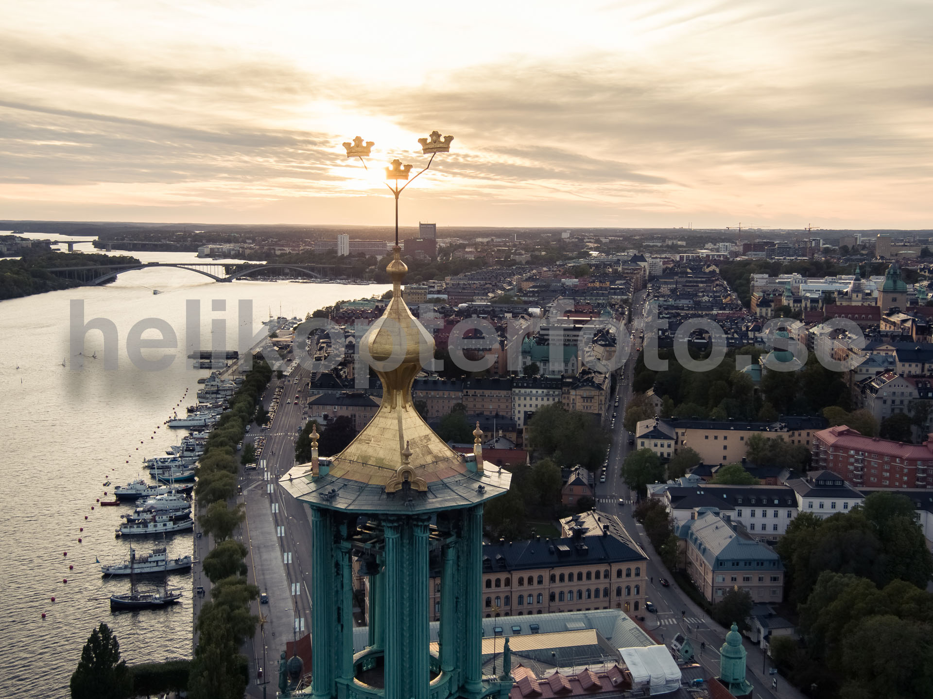 Flygfoto av Stockholms stadshus