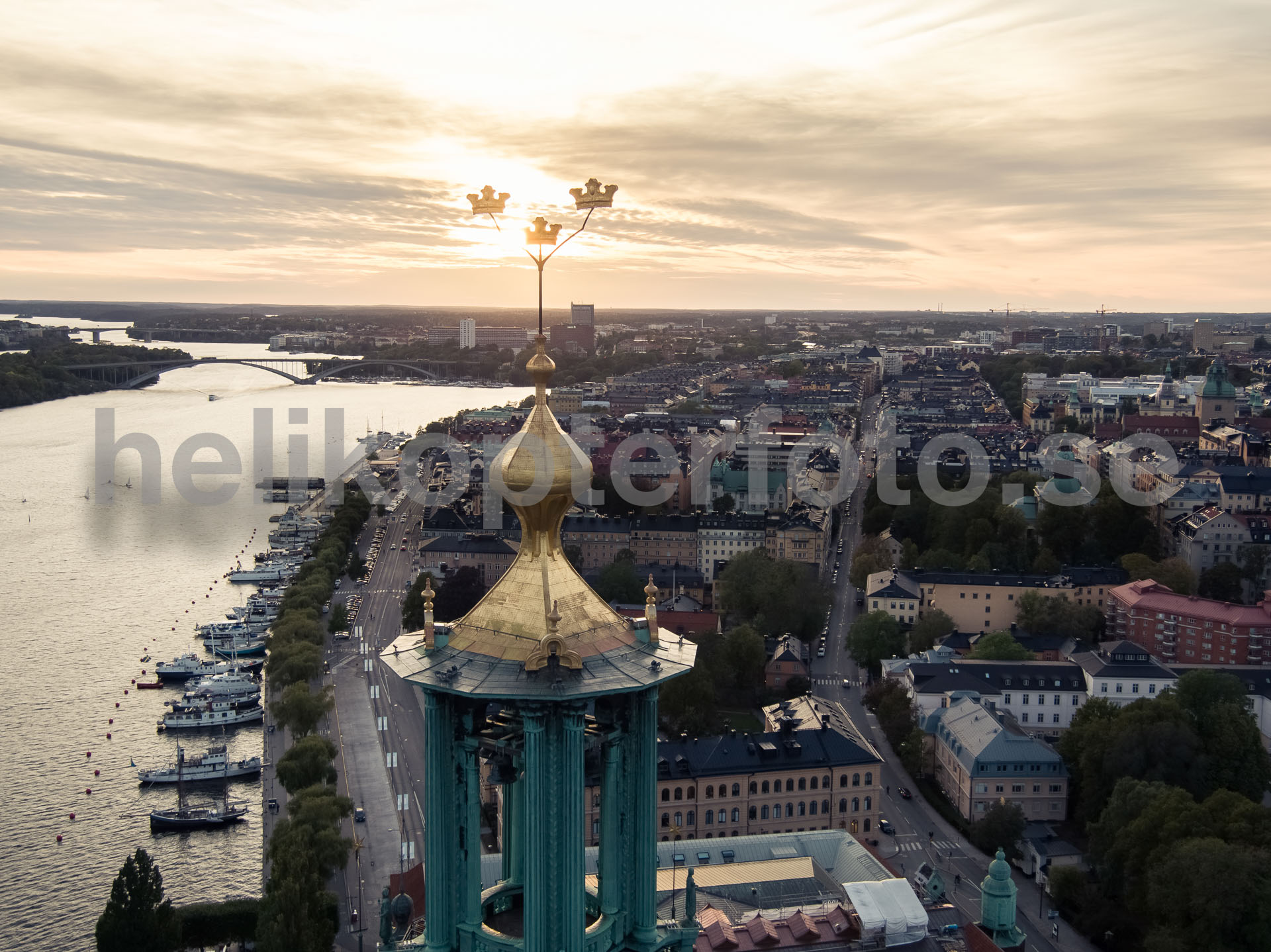 Aerial image of Stockholm City Hall