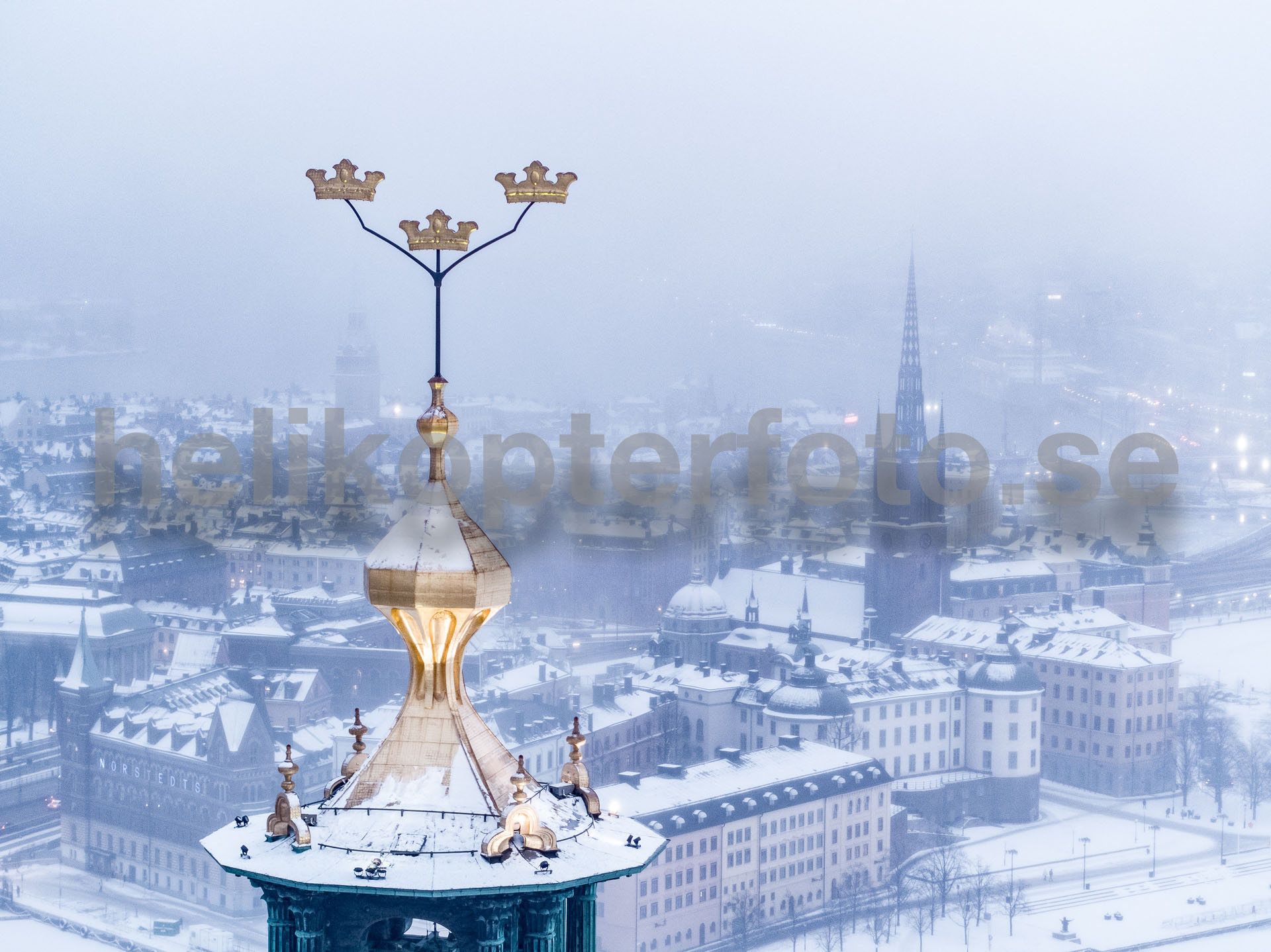 Aerial image of Stockholm City Hall